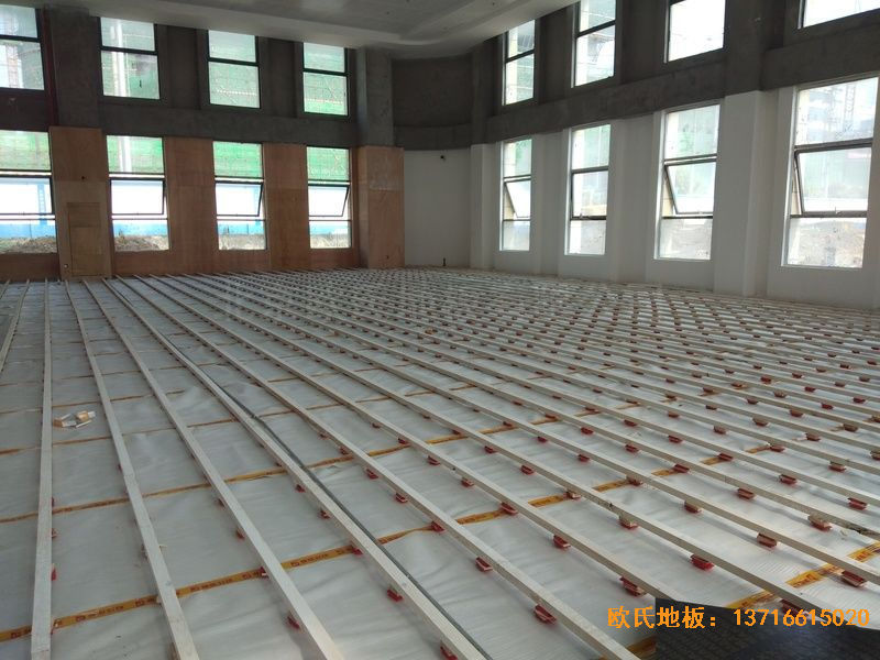 遵義仁懷市茅臺文體中心運(yùn)動(dòng)地板施工案例