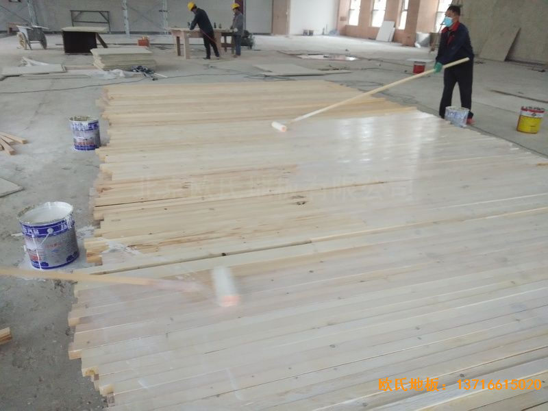 遵義仁懷市茅臺文體中心運(yùn)動(dòng)地板施工案例