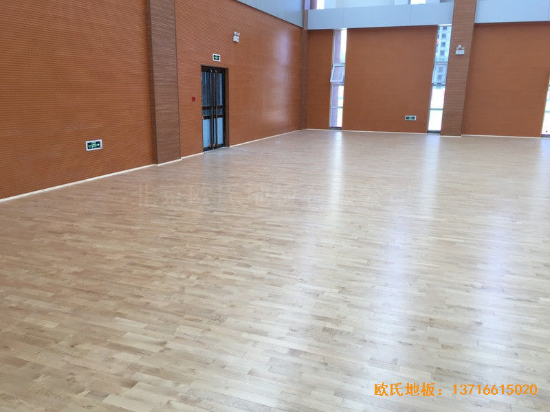 山西晉中榆次區(qū)寇村小學(xué)運動館運動地板施工案例1