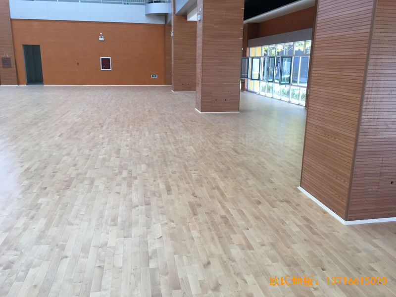 山西晉中榆次區(qū)寇村小學(xué)運動館運動地板施工案例3