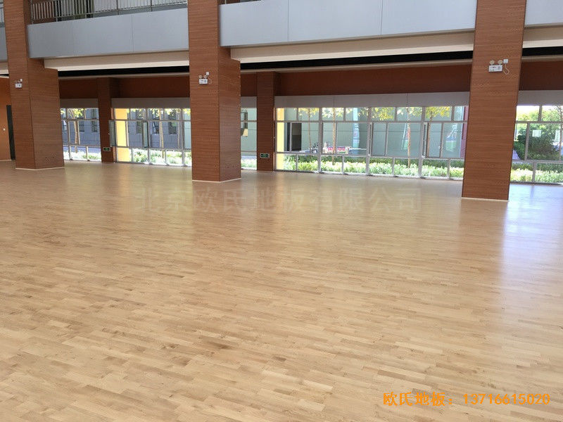 山西晉中榆次區(qū)寇村小學(xué)運動館運動地板施工案例4