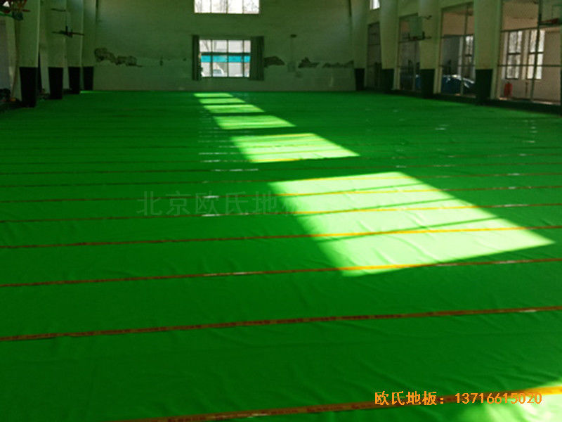 河北滄州體育學?；@球館體育地板施工案例2
