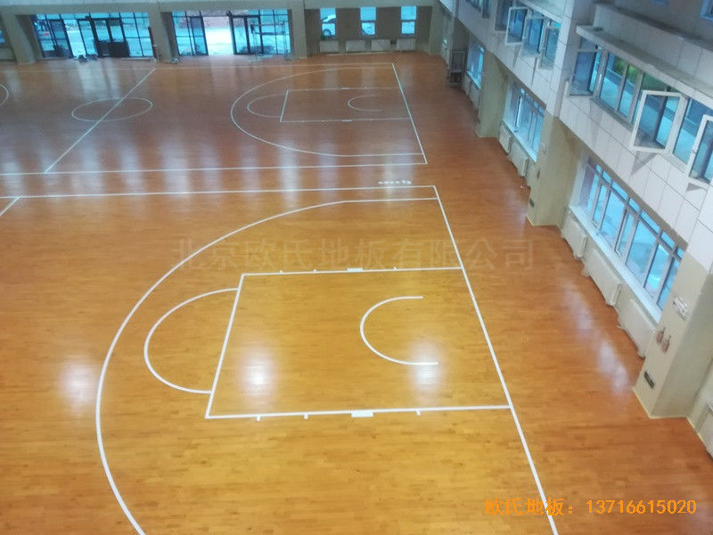 寧夏銀川試驗中學(xué)籃球館體育地板安裝案例3