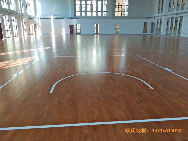 安徽上派學(xué)區(qū)中心學(xué)?；@球館運動木地板施工案例4