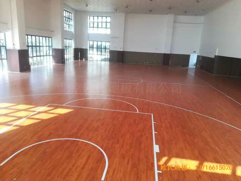 安徽懷寧籃球館體育木地板鋪裝案例5