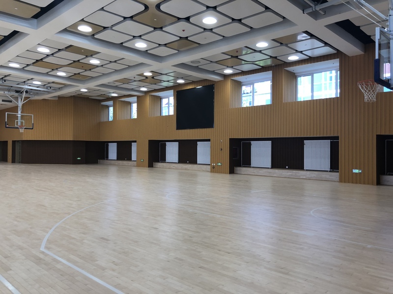 北京昌平新東方外國(guó)語學(xué)校體育館木地板施工案例