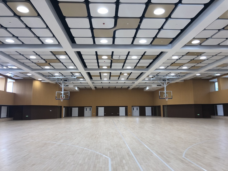 北京昌平新東方外國(guó)語學(xué)校體育館木地板施工案例