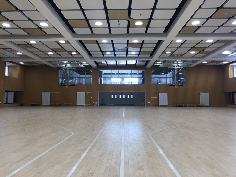 北京昌平新東方外國(guó)語學(xué)校體育館木地板施工案例